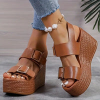 Rose- Roma Wedge Platform Sandals