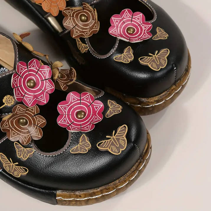 Quinn- Floral Mule Sandals