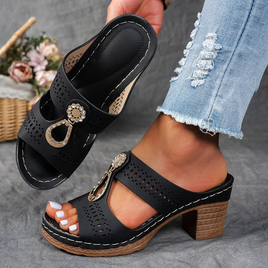 Isabella- Jewel Mule Sandals