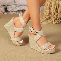 Alexandra- Rope Wedge Sandals