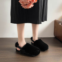 Selena - Leopard Print Winter Mules