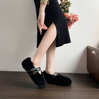 Zara - Chic Faux Fur Leopard Flats