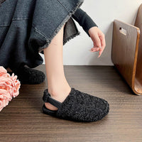 Mila - Teddy Slingback Winter Slippers