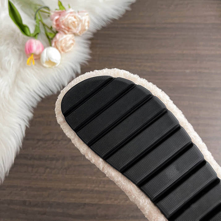 Mila - Teddy Slingback Winter Slippers