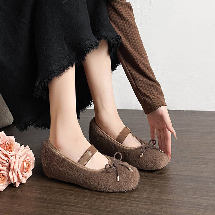 Ella - Cozy Ballerina Winter Flats
