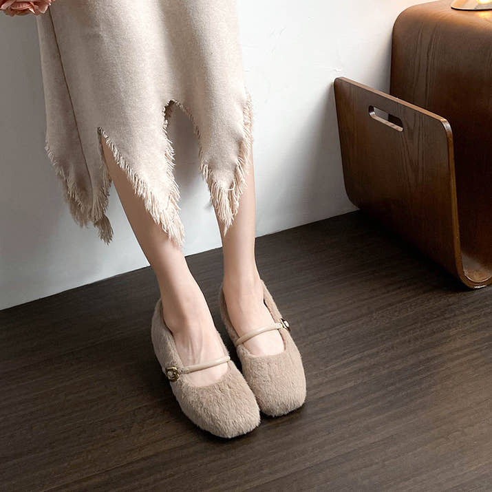 Sofia - Cozy Faux Fur Ballerina Shoes