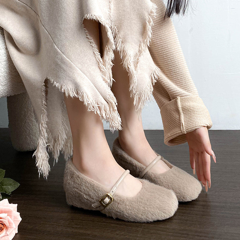 Sofia - Cozy Faux Fur Ballerina Shoes