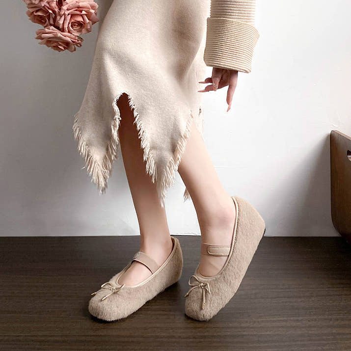 Ella - Cozy Ballerina Winter Flats