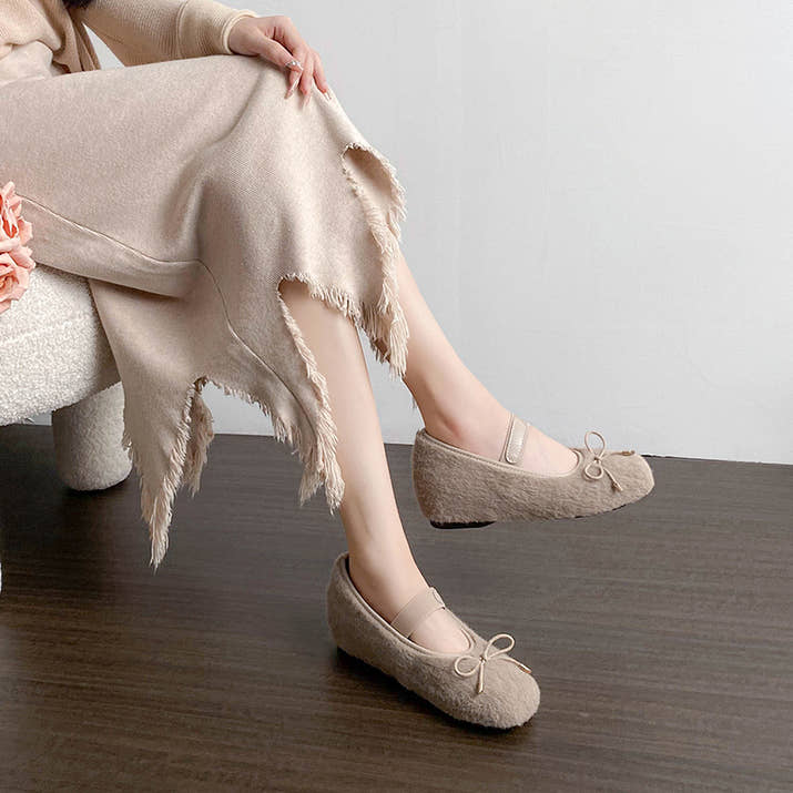 Ella - Cozy Ballerina Winter Flats