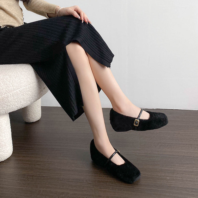 Sofia - Cozy Faux Fur Ballerina Shoes