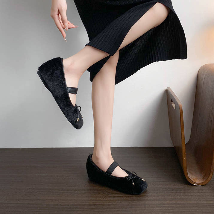 Ella - Cozy Ballerina Winter Flats