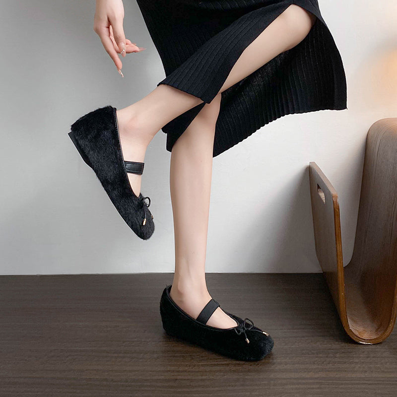 Ella - Cozy Ballerina Winter Flats