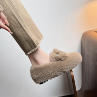 Isabella – Elegant Fur Bow Flats