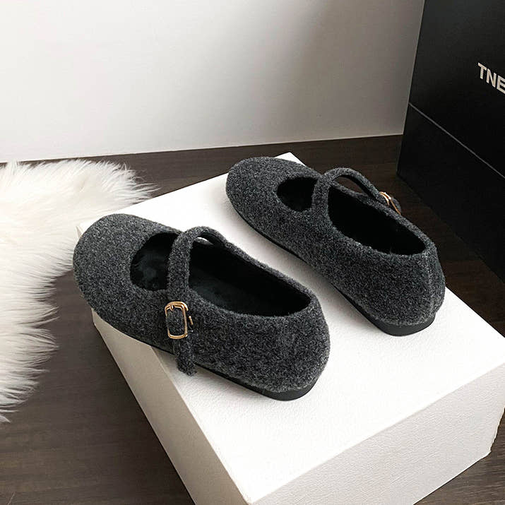 Flora - Elegant Warm Mary Jane Flats