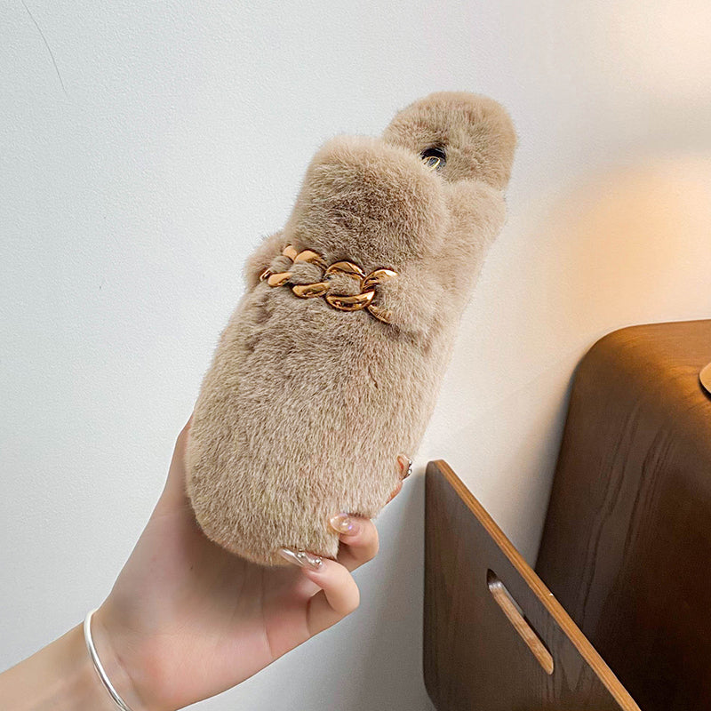 Gianna - Faux Fur Chain Mule Slippers