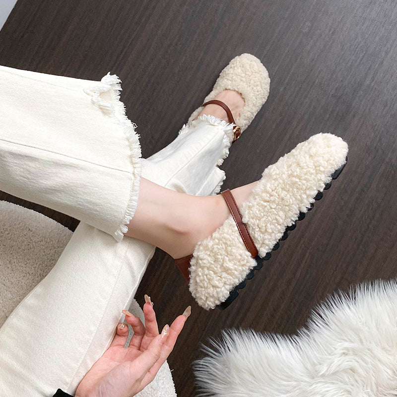 Terra - Rustic Faux Fur Shoes