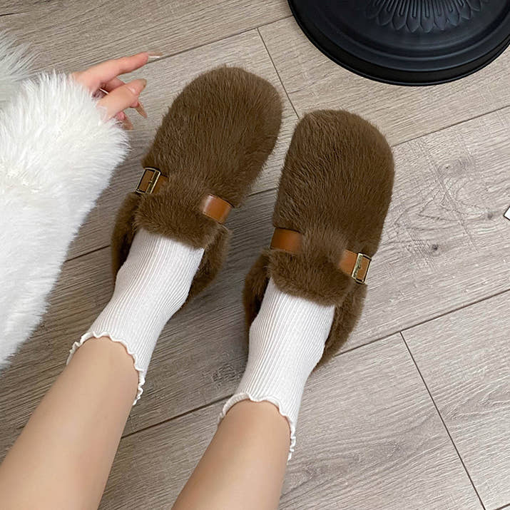 Claudia - Timeless Faux Fur Mules
