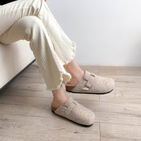 Marta - Modern Cork-Sole Winter Mules
