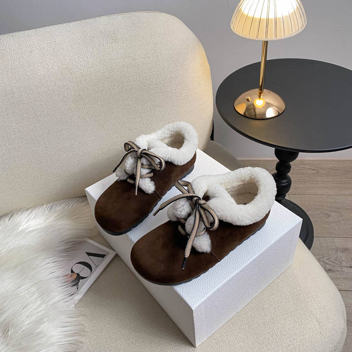 Hannah - Rustic Lace-Up Winter Shoes