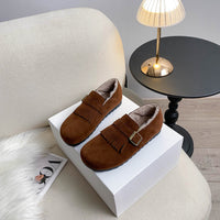 Mara - Vintage Buckle Winter Loafers