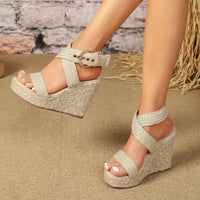 Alexandra- Rope Wedge Sandals