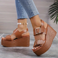 Rose- Roma Wedge Platform Sandals