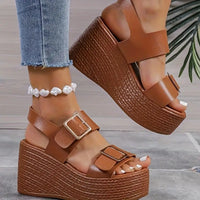 Rose- Roma Wedge Platform Sandals