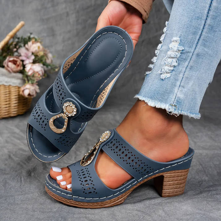 Isabella- Jewel Mule Sandals
