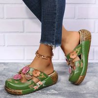 Quinn- Floral Mule Sandals