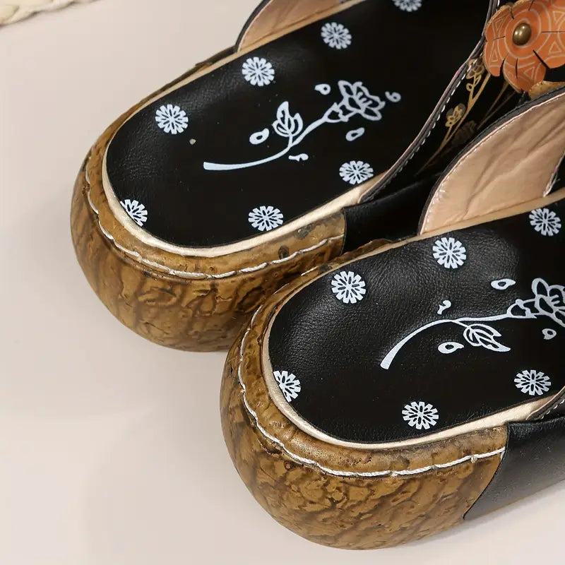 Quinn- Floral Mule Sandals