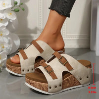 Pearl- Cork Wedge Sandals