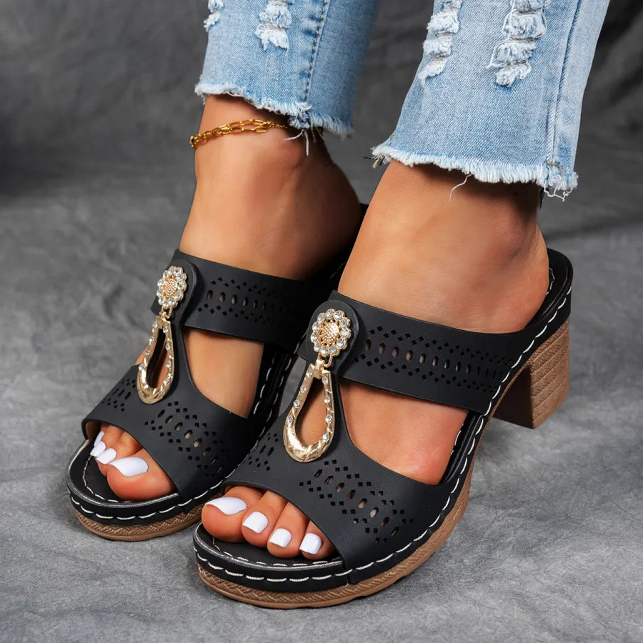 Isabella- Jewel Mule Sandals