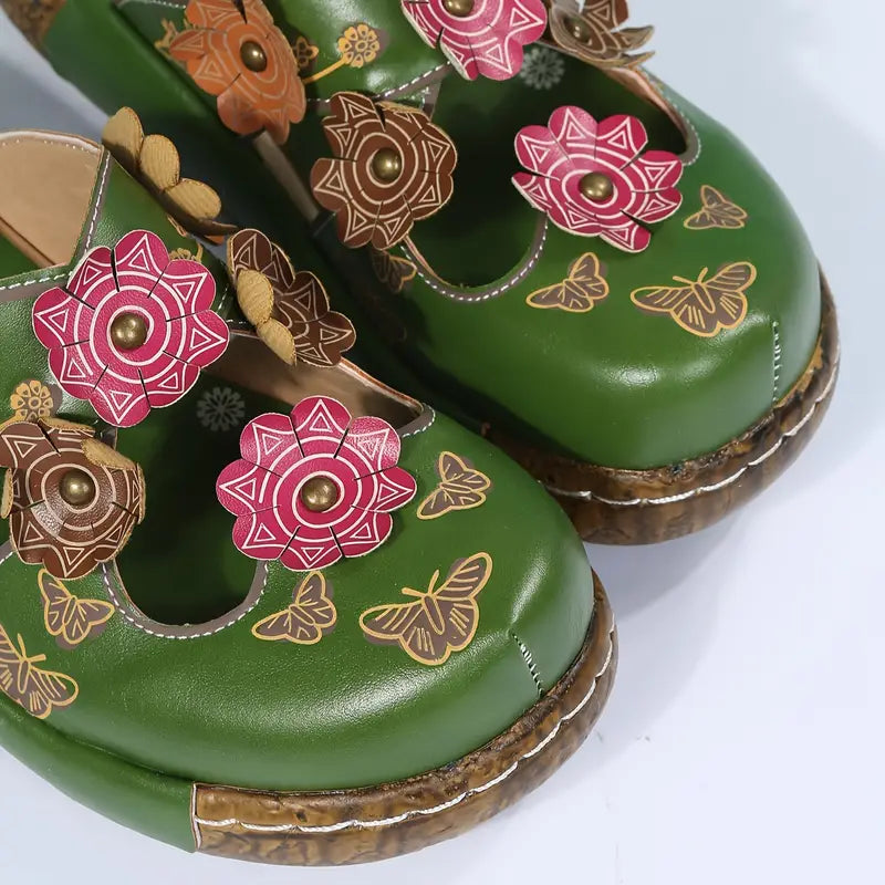Quinn- Floral Mule Sandals
