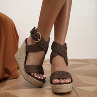 Alexandra- Rope Wedge Sandals
