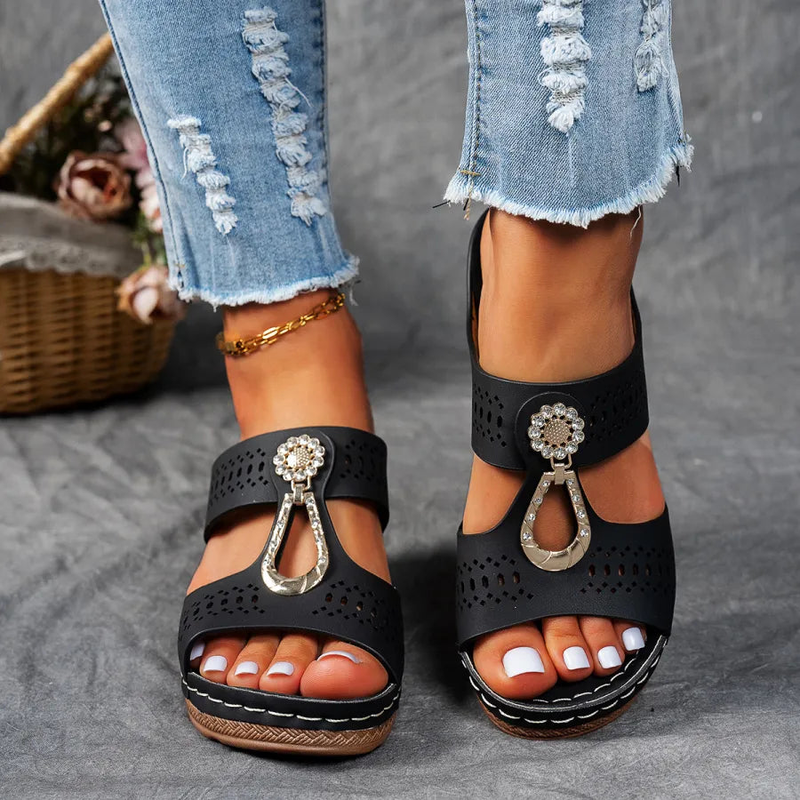 Isabella- Jewel Mule Sandals