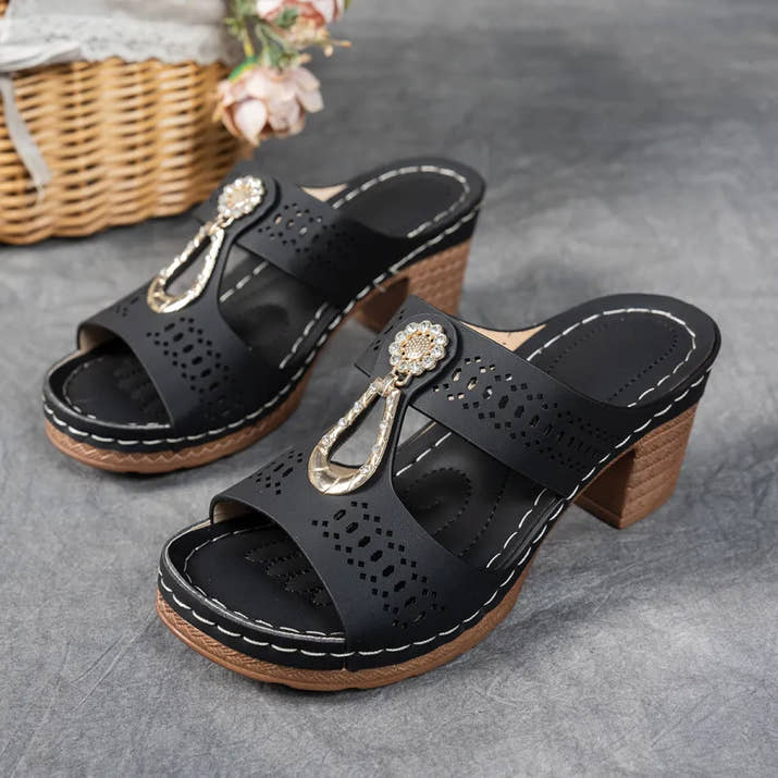Isabella- Jewel Mule Sandals