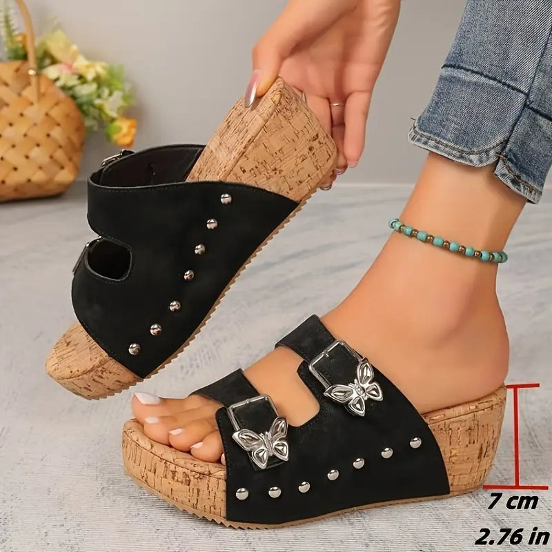 Alice- Butterfly Wedge Sandals