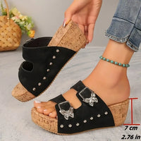 Alice- Butterfly Wedge Sandals