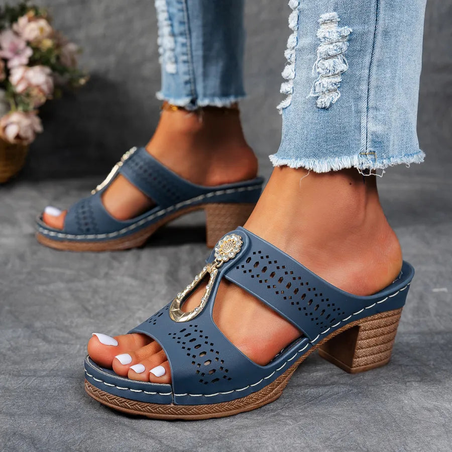 Isabella- Jewel Mule Sandals