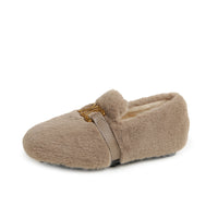 Isla - Buckled Fur Mocassins