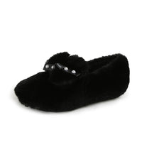 Isabella – Elegant Fur Bow Flats