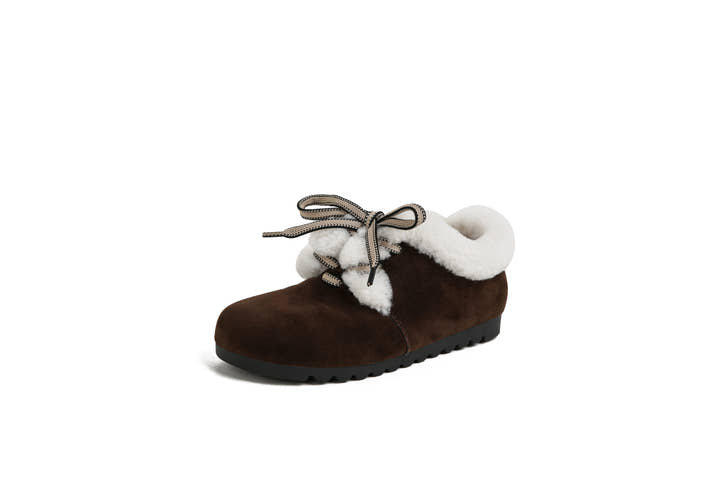 Hannah - Rustic Lace-Up Winter Shoes