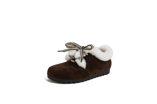 Hannah - Rustic Lace-Up Winter Shoes