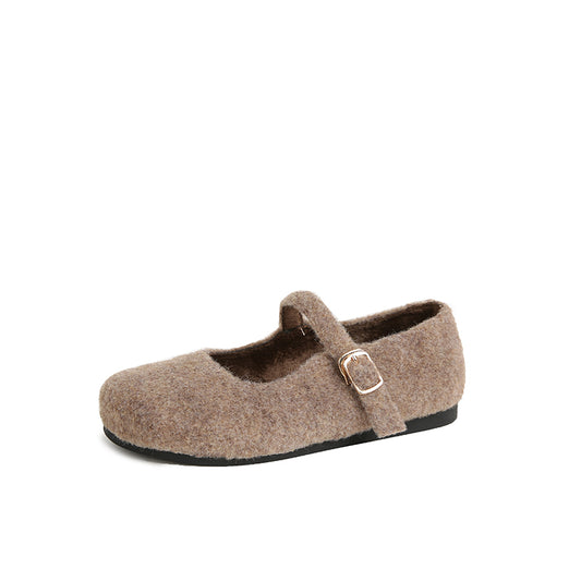 Flora - Elegant Warm Mary Jane Flats