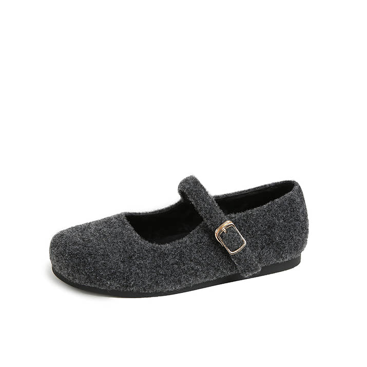 Flora - Elegant Warm Mary Jane Flats
