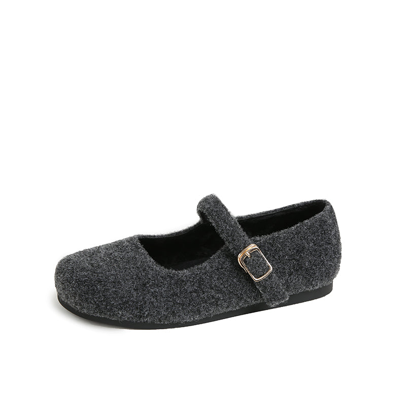 Flora - Elegant Warm Mary Jane Flats
