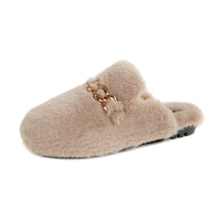 Gianna - Faux Fur Chain Mule Slippers
