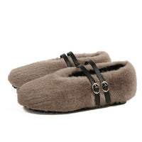 Zara - Chic Faux Fur Leopard Flats