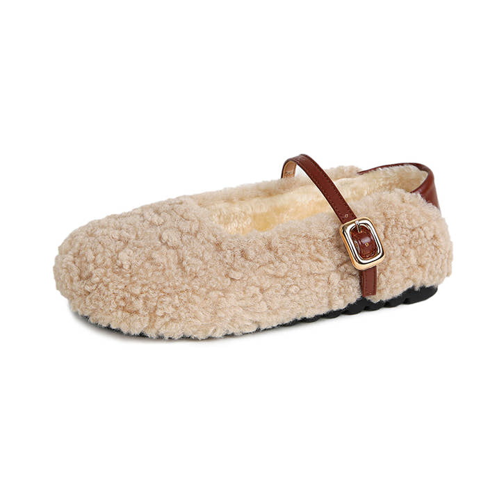 Terra - Rustic Faux Fur Shoes
