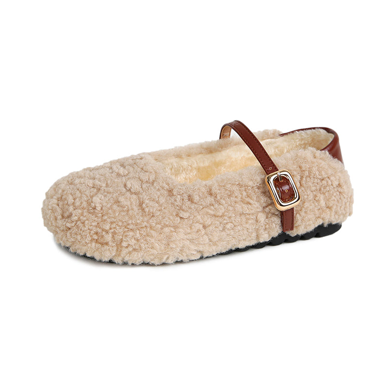 Terra - Rustic Faux Fur Shoes